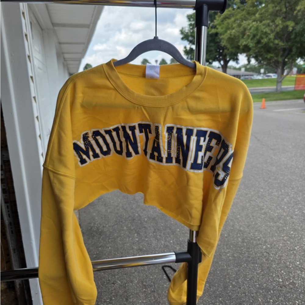 Yellow Mountaineers Cropped Sweater